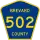 County Road 502 marker