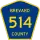 County Road 514 marker