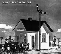 Artist rendering of the former Brewster railroad depot