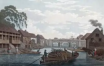 1800–1820: the old Vaterland Bridge,by John William Edy