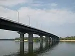 The bridge across the Dnieper