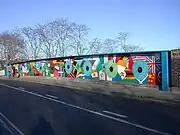 Railway bridge mural.