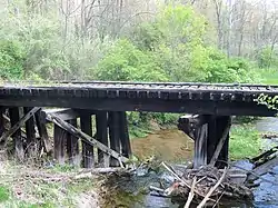 This old bridge across South Branch Short Creek next to U.S. Route 250 led to the Georgetown Mine.