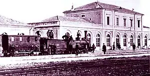 Brindisi in 1870, before this line was opened