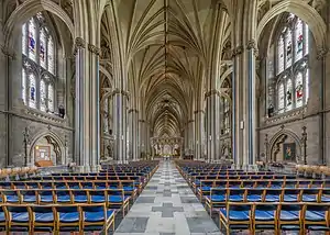 Lierne vaulting of nave of Bristol Cathedral (1298–1382)