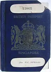 1951 Singapore passport