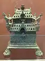 Bronze incense burner in the shape of a house