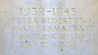 Image of the British Museum staff war memorial showing the second world war deaths