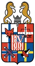 The coat of arms for the Brittingham Viking Organization.