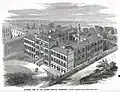 Brompton Cancer Hospital, Kensington, London; aerial view, (1859)