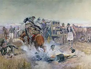 Bronc to Breakfast, oil, 1908