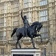 Richard the Lionheart (Carlo Marochetti, 1860), outside the Palace of Westminster in London, England