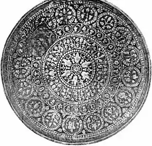 Bronze plate of the 6th or 7th century from Dagestan. Hermitage Museum.