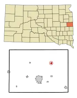 Location in Brookings County and the state of South Dakota