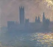 Claude Monet, Houses of Parliament Sunlight Effect (Le Parlement effet de soleil), 1903