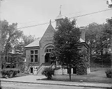 Brooks Free Library (1886, demolished 1971), Brattleboro, Vermont.