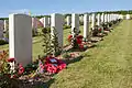 Graves in the cemetery