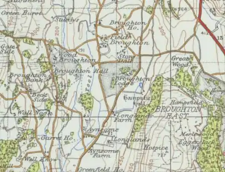 Broughton East Ordnance Survey Map