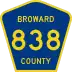 State Road 838 and County Road 838 marker