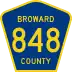 State Road 848 and County Road 848 marker