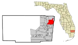 Location of Pompano Beach in Broward County, Florida