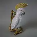 Coloured glazes majolica Cockatoo, c.1870.