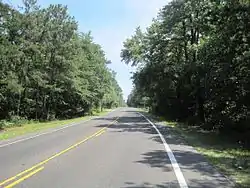 Site of the crossing of the PRR and Junction Road (CR 645)