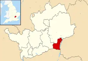 Broxbourne shown within Hertfordshire