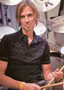 Crump at the drums in 2008