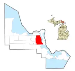 Location within Chippewa County