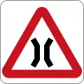 Narrow bridge ahead