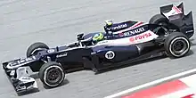 Bruno Senna driving at the 2012 Malaysian Grand Prix.