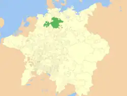 Brunswick-Lüneburg as part of the Holy Roman Empire, c. 1648