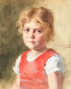 Brustporträt eines kleinen Mädchens