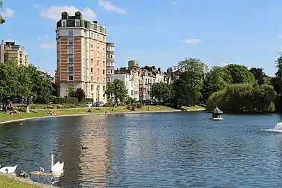 South pond, facing south