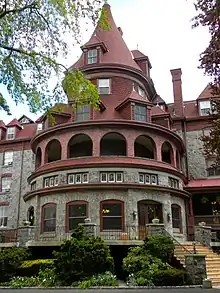 Bryn Mawr Hotel (1890–91), Bryn Mawr, Pennsylvania. Now the Baldwin School.