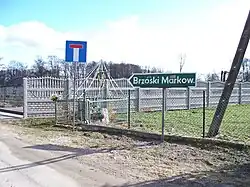 Road sign to Brzóski-Markowizna