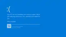The Blue screen of death on Windows 10 and 11.