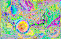 Bubbles was created using watercolors, then scanned into a computer. Colors were then manipulated using a software imaging tool.