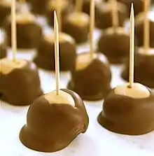 Buckeyes, a type of peanut-butter-based confectionery product