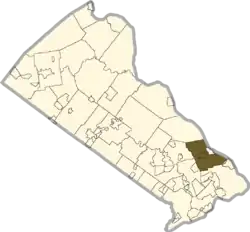 Location of Lower Makefield Township in Bucks County