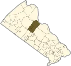 Location of Plumstead Township in Bucks County