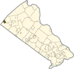 Location of Spinnerstown in Bucks County