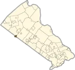 Location in Bucks County, Pennsylvania