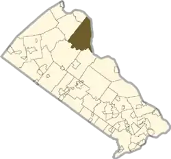 Location of Tinicum Township in Bucks County