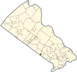 Location of Warminster Heights in Bucks County