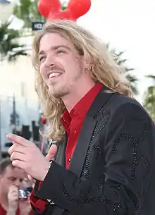 Bucky Covington in The American Idol Experience motorcade at Walt Disney World.