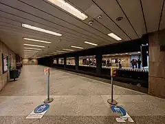 The underground platforms dating from 1973