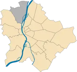 Location of District III in Budapest (shown in grey)