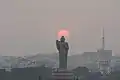 Sunset on Buddha Statue, Hussain Sagar